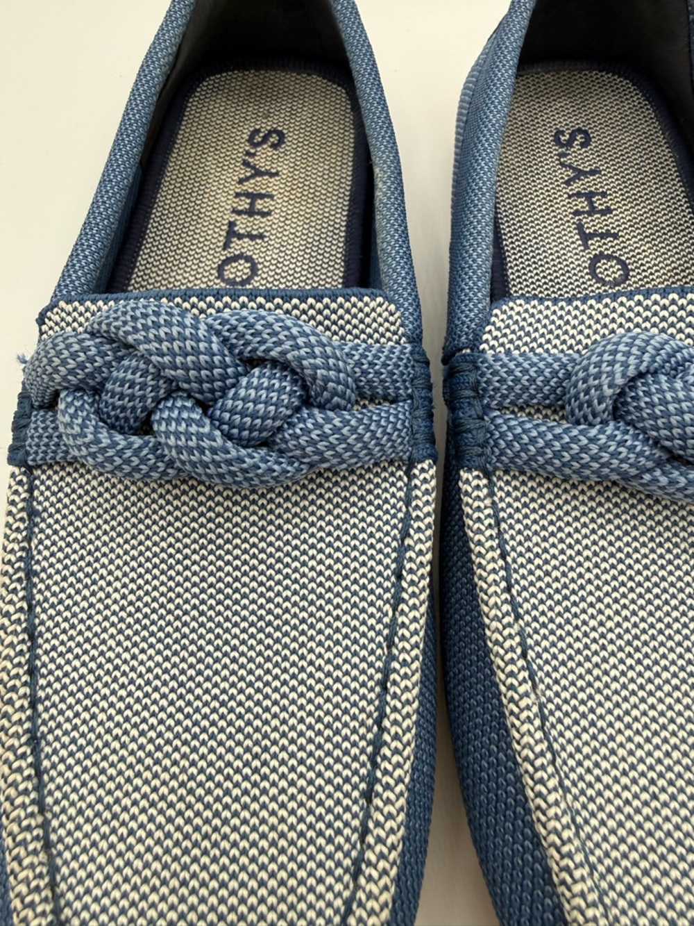Rothy’s The Braid Driver Women’s Blue Knot Detail Loafers Sustainable Knit Flats - Picture 16 of 16